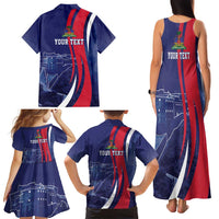 Personalized Haiti Citadelle Laferrière Family Matching Tank Maxi Dress and Hawaiian Shirt Grunge Style