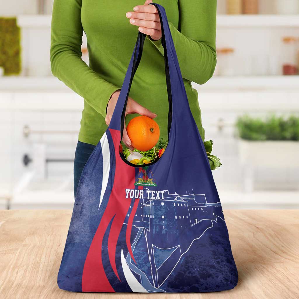 Personalized Haiti Citadelle Laferrière Grocery Bag Grunge Style