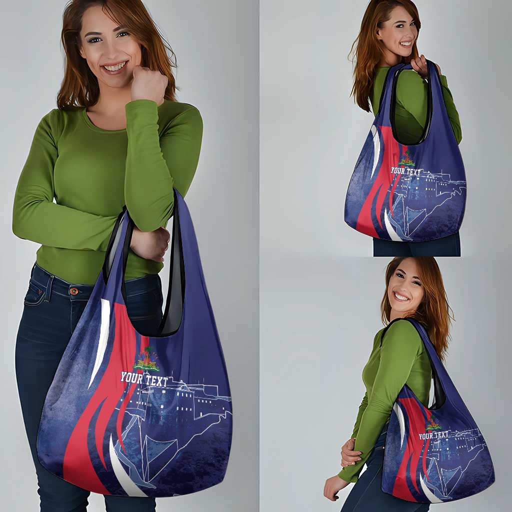 Personalized Haiti Citadelle Laferrière Grocery Bag Grunge Style