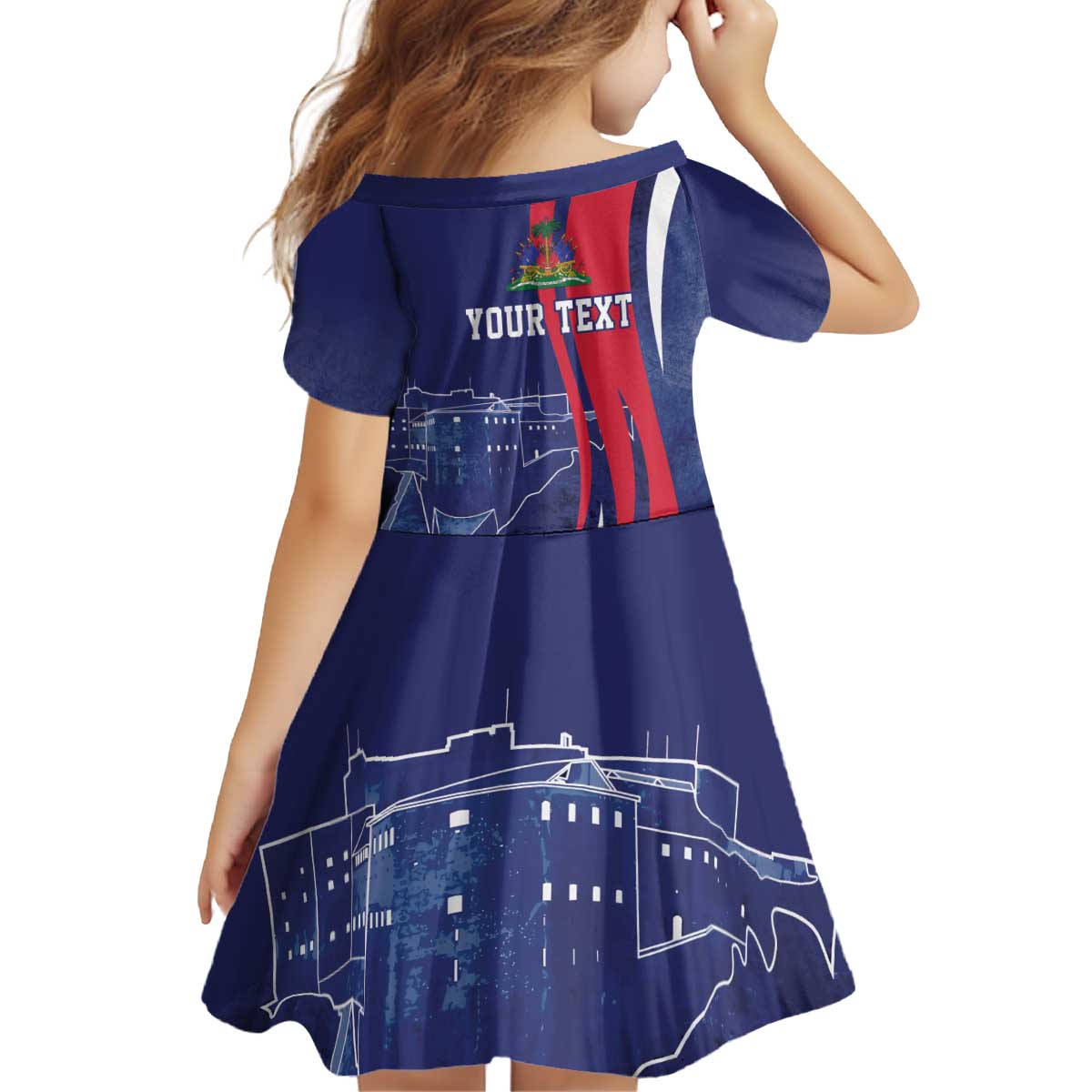 Personalized Haiti Citadelle Laferrière Kid Short Sleeve Dress Grunge Style