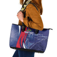 Personalized Haiti Citadelle Laferrière Leather Tote Bag Grunge Style