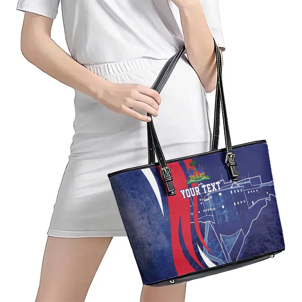 Personalized Haiti Citadelle Laferrière Leather Tote Bag Grunge Style