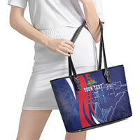 Personalized Haiti Citadelle Laferrière Leather Tote Bag Grunge Style