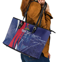 Personalized Haiti Citadelle Laferrière Leather Tote Bag Grunge Style