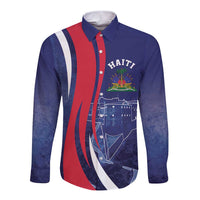 Personalized Haiti Citadelle Laferrière Long Sleeve Button Shirt Grunge Style