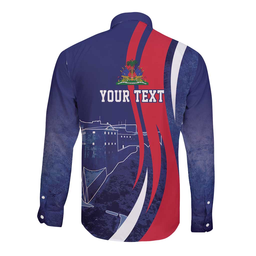 Personalized Haiti Citadelle Laferrière Long Sleeve Button Shirt Grunge Style