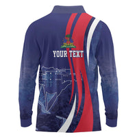 Personalized Haiti Citadelle Laferrière Long Sleeve Polo Shirt Grunge Style
