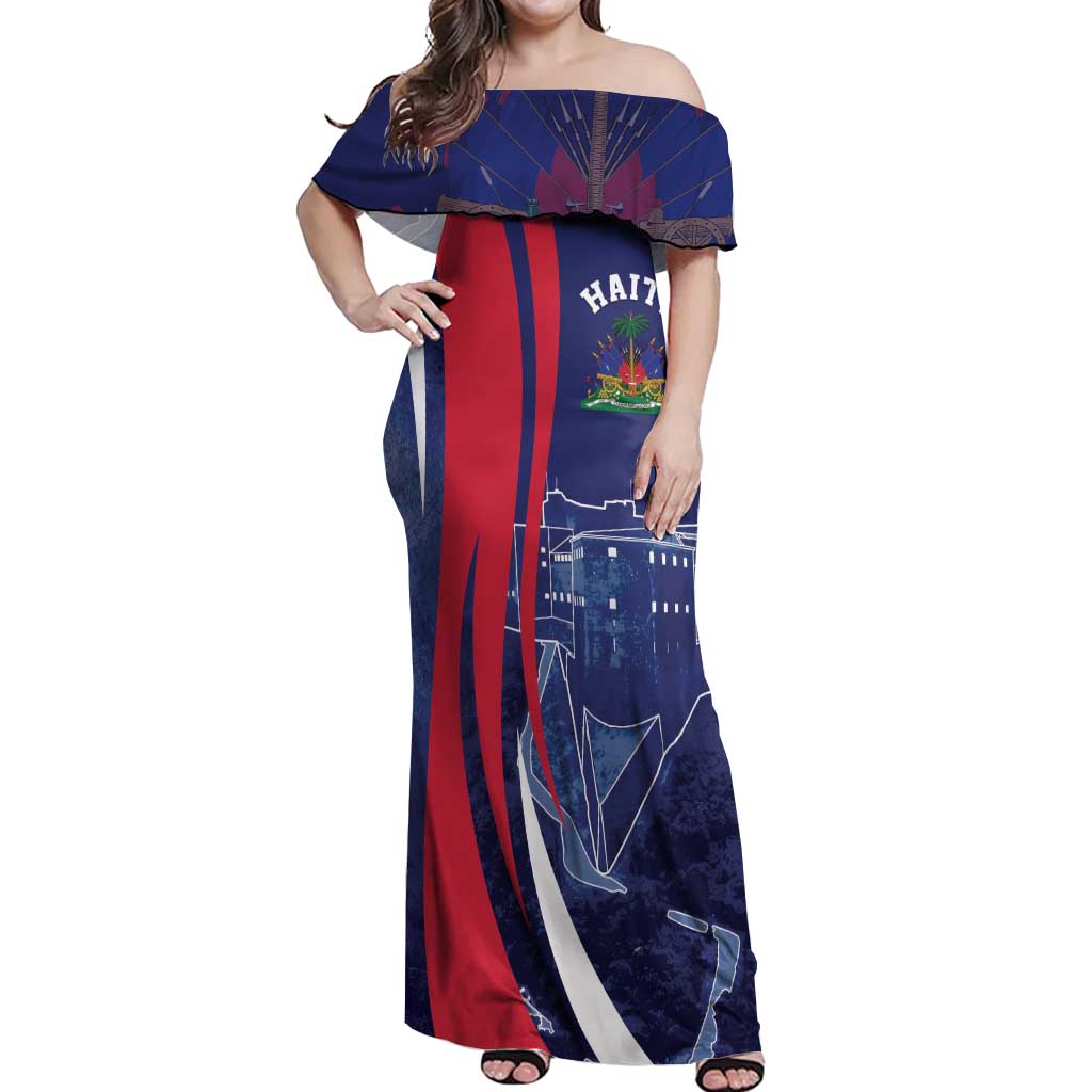 Personalized Haiti Citadelle Laferrière Off Shoulder Maxi Dress Grunge Style