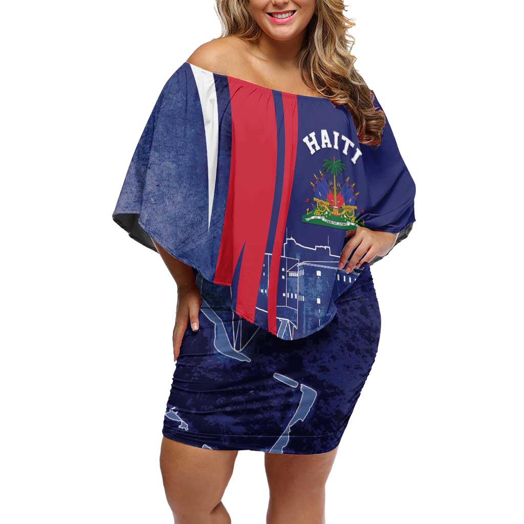 Personalized Haiti Citadelle Laferrière Off Shoulder Short Dress Grunge Style
