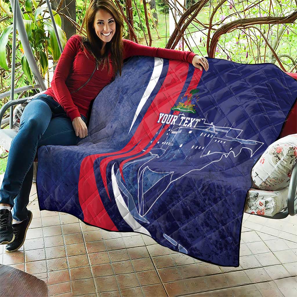 Personalized Haiti Citadelle Laferrière Quilt Grunge Style