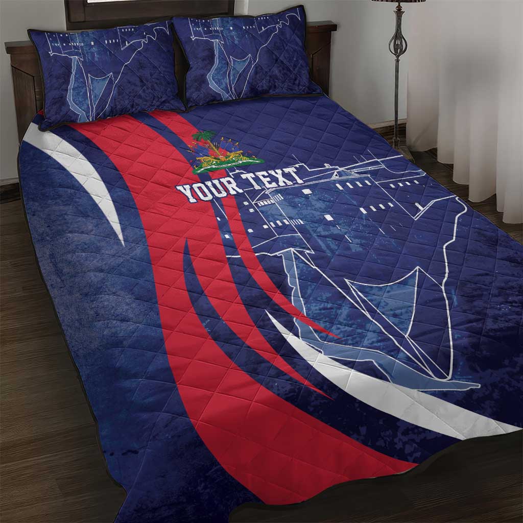 Personalized Haiti Citadelle Laferrière Quilt Bed Set Grunge Style