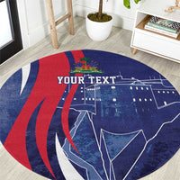 Personalized Haiti Citadelle Laferrière Round Carpet Grunge Style