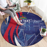 Personalized Haiti Citadelle Laferrière Round Carpet Grunge Style