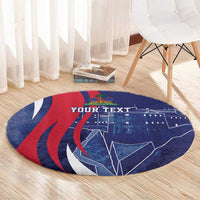 Personalized Haiti Citadelle Laferrière Round Carpet Grunge Style