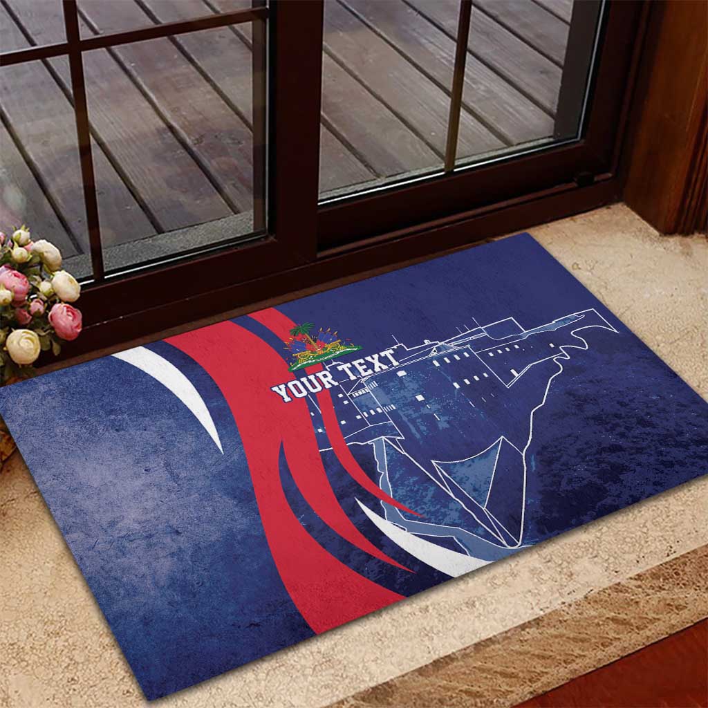 Personalized Haiti Citadelle Laferrière Rubber Doormat Grunge Style