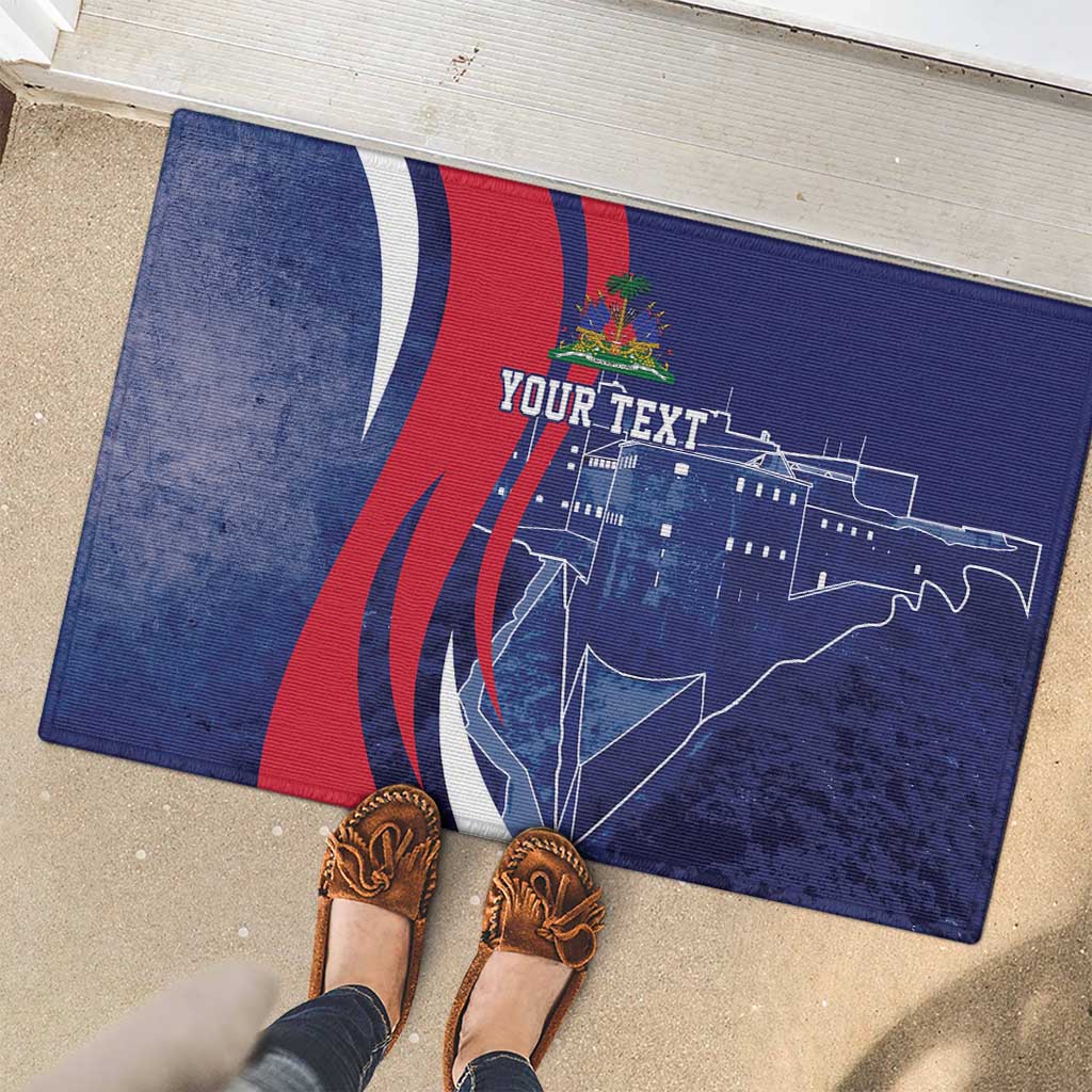 Personalized Haiti Citadelle Laferrière Rubber Doormat Grunge Style