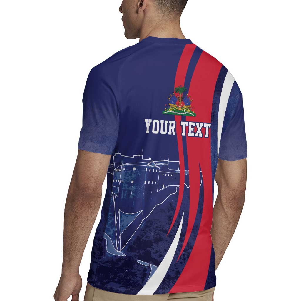 Personalized Haiti Citadelle Laferrière Rugby Jersey Grunge Style