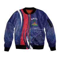 Personalized Haiti Citadelle Laferrière Sleeve Zip Bomber Jacket Grunge Style
