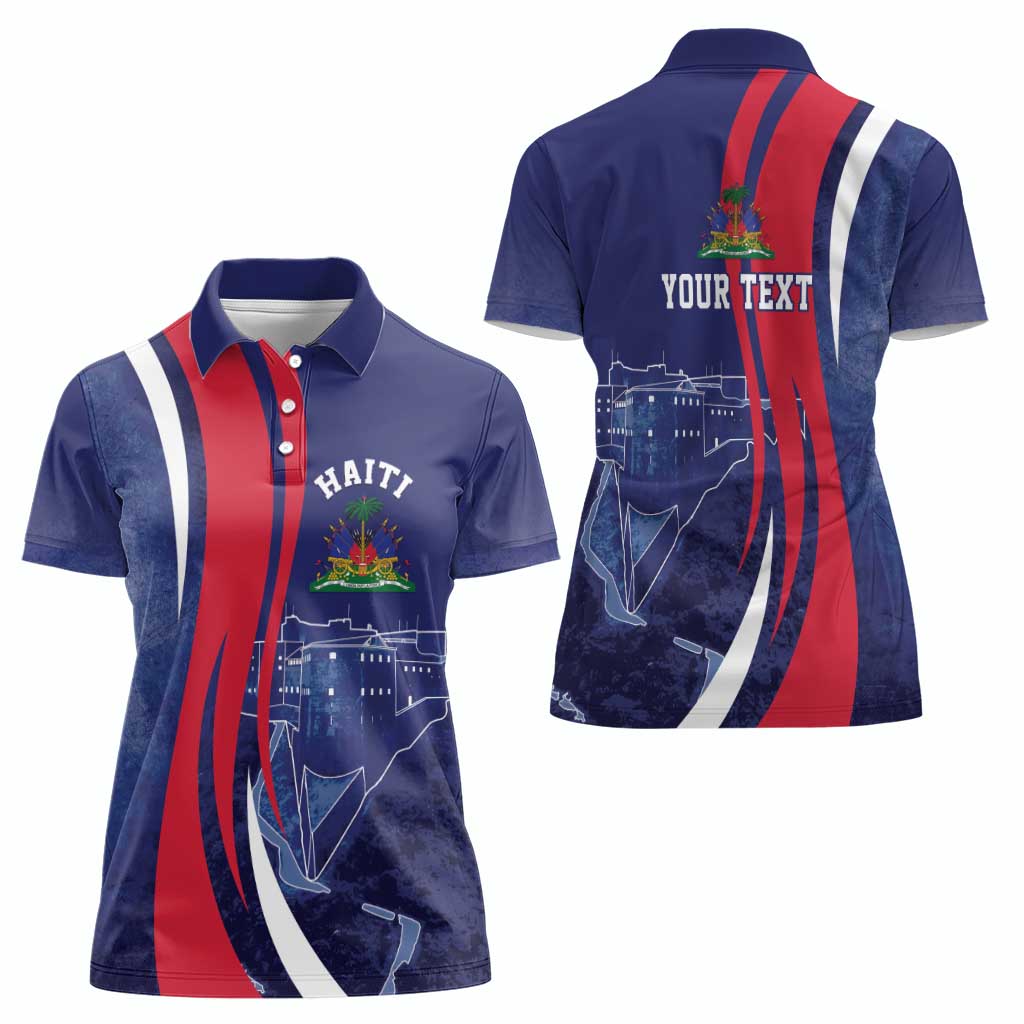 Personalized Haiti Citadelle Laferrière Women Polo Shirt Grunge Style