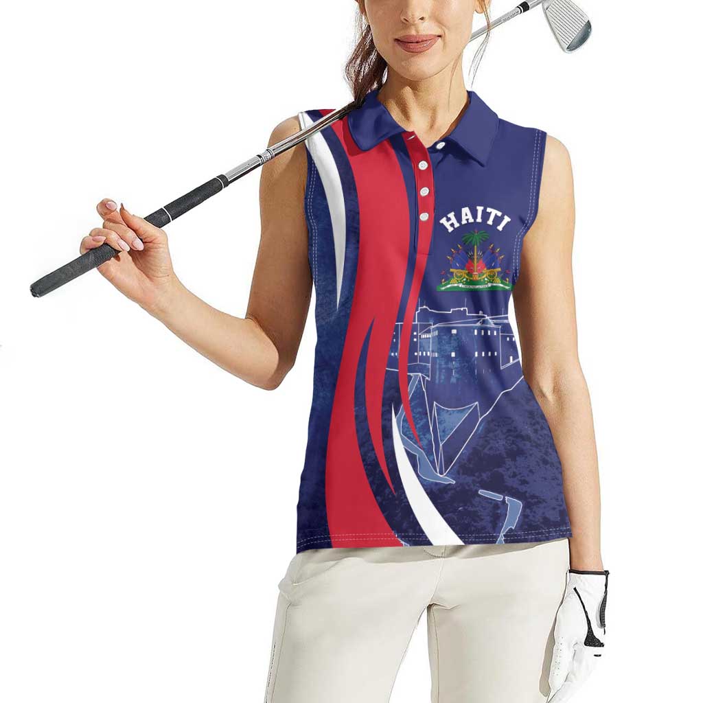 Personalized Haiti Citadelle Laferrière Women Sleeveless Polo Shirt Grunge Style