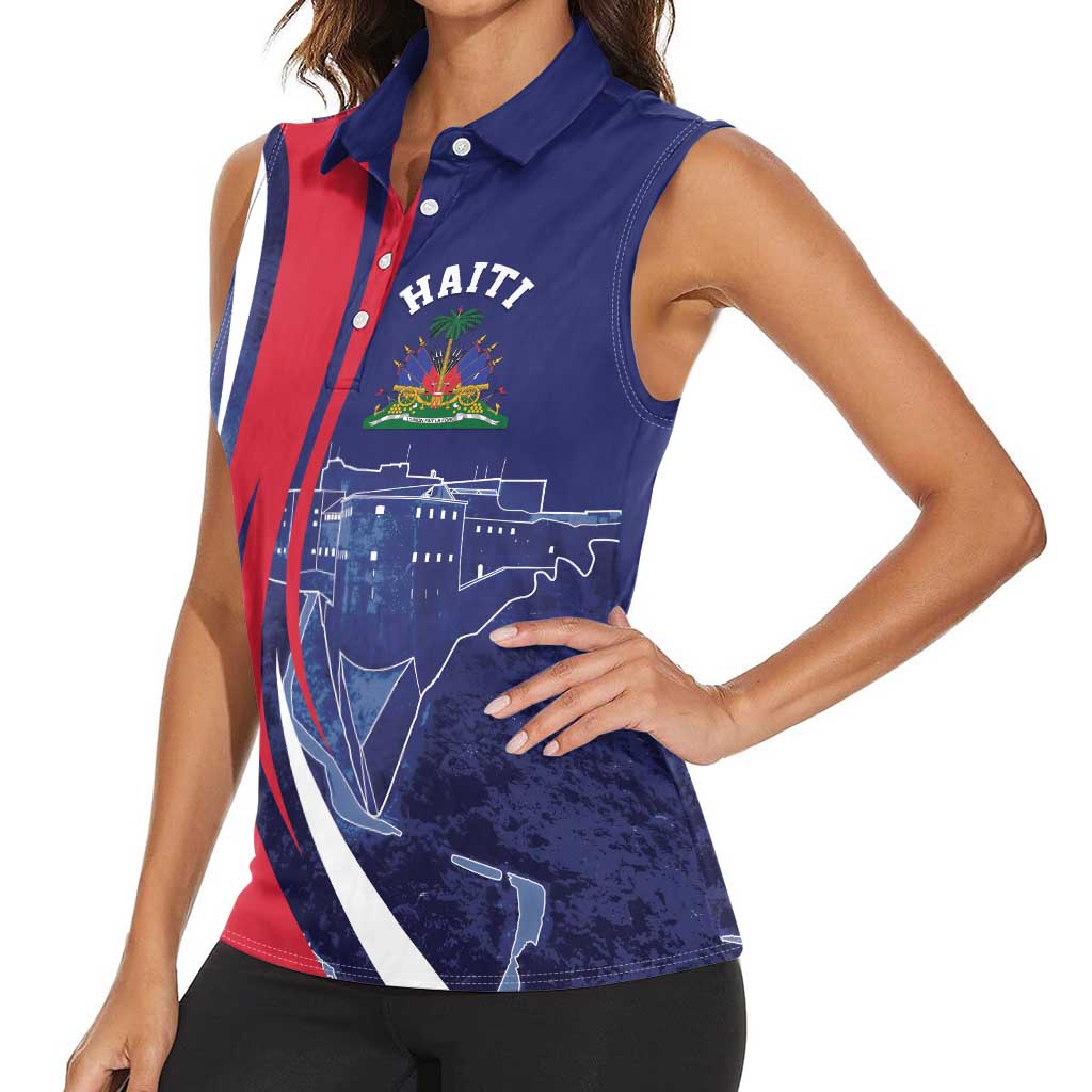Personalized Haiti Citadelle Laferrière Women Sleeveless Polo Shirt Grunge Style