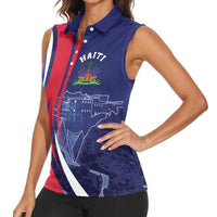 Personalized Haiti Citadelle Laferrière Women Sleeveless Polo Shirt Grunge Style