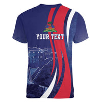 Personalized Haiti Citadelle Laferrière Women V-Neck T-Shirt Grunge Style