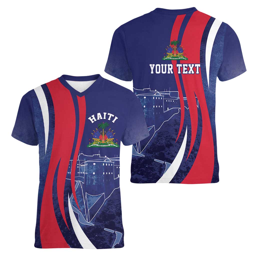 Personalized Haiti Citadelle Laferrière Women V-Neck T-Shirt Grunge Style
