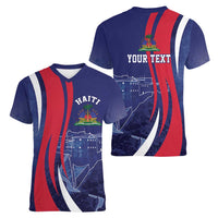 Personalized Haiti Citadelle Laferrière Women V-Neck T-Shirt Grunge Style