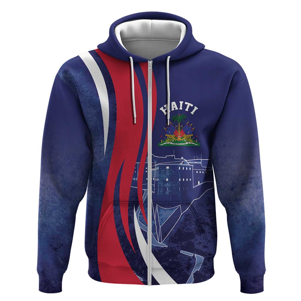 Personalized Haiti Citadelle Laferrière Zip Hoodie Grunge Style