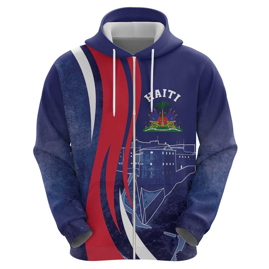 Personalized Haiti Citadelle Laferrière Zip Hoodie Grunge Style