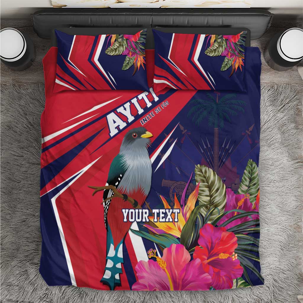 Haiti Personalized Bedding Set Hispaniolan Trogon Tropical Vibes