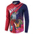 Haiti Personalized Button Sweatshirt Hispaniolan Trogon Tropical Vibes
