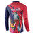 Haiti Personalized Button Sweatshirt Hispaniolan Trogon Tropical Vibes