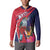 Haiti Personalized Button Sweatshirt Hispaniolan Trogon Tropical Vibes