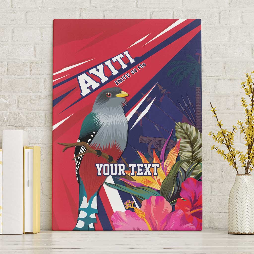 Haiti Personalized Canvas Wall Art Hispaniolan Trogon Tropical Vibes