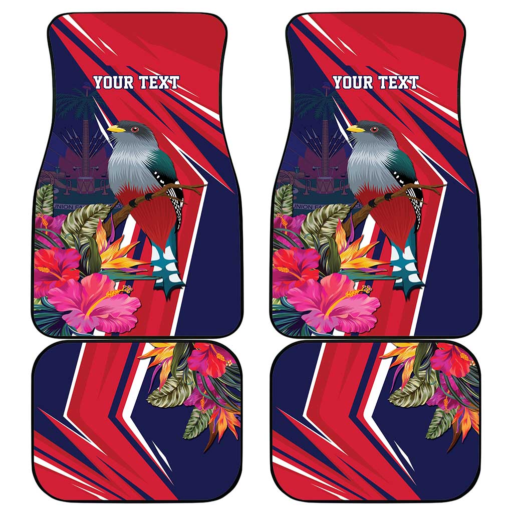 Haiti Personalized Car Mats Hispaniolan Trogon Tropical Vibes