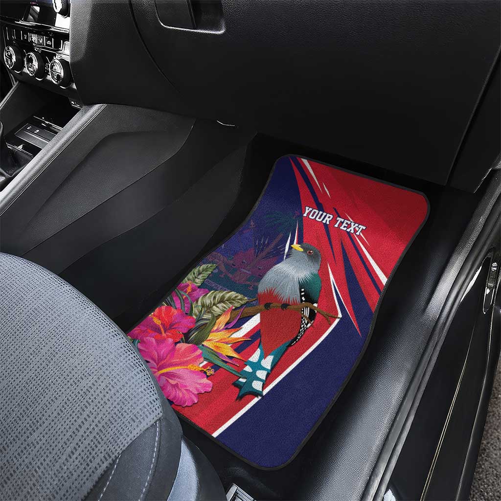 Haiti Personalized Car Mats Hispaniolan Trogon Tropical Vibes