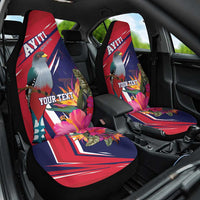 Haiti Personalized Car Seat Cover Hispaniolan Trogon Tropical Vibes