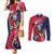Haiti Personalized Couples Matching Mermaid Dress and Long Sleeve Button Shirt Hispaniolan Trogon Tropical Vibes