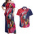 Haiti Personalized Couples Matching Off Shoulder Maxi Dress and Hawaiian Shirt Hispaniolan Trogon Tropical Vibes