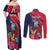 Haiti Personalized Couples Matching Off Shoulder Maxi Dress and Long Sleeve Button Shirt Hispaniolan Trogon Tropical Vibes