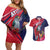 Haiti Personalized Couples Matching Off Shoulder Short Dress and Hawaiian Shirt Hispaniolan Trogon Tropical Vibes