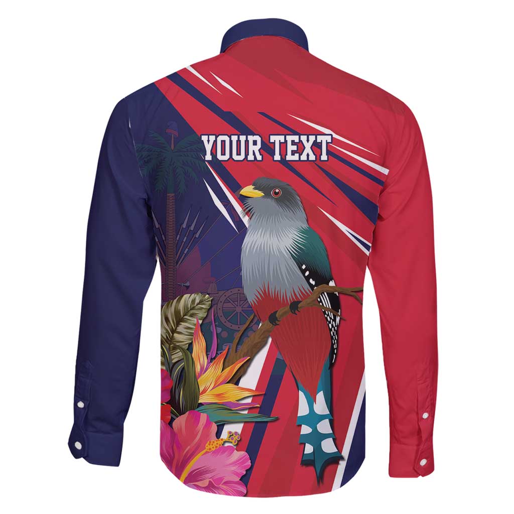 Haiti Personalized Family Matching Long Sleeve Bodycon Dress and Hawaiian Shirt Hispaniolan Trogon Tropical Vibes