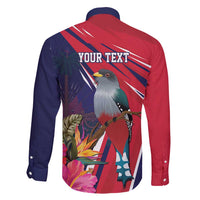 Haiti Personalized Family Matching Long Sleeve Bodycon Dress and Hawaiian Shirt Hispaniolan Trogon Tropical Vibes