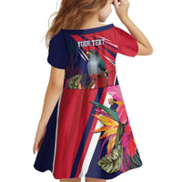 Haiti Personalized Family Matching Off The Shoulder Long Sleeve Dress and Hawaiian Shirt Hispaniolan Trogon Tropical Vibes