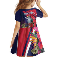 Haiti Personalized Family Matching Off Shoulder Maxi Dress and Hawaiian Shirt Hispaniolan Trogon Tropical Vibes