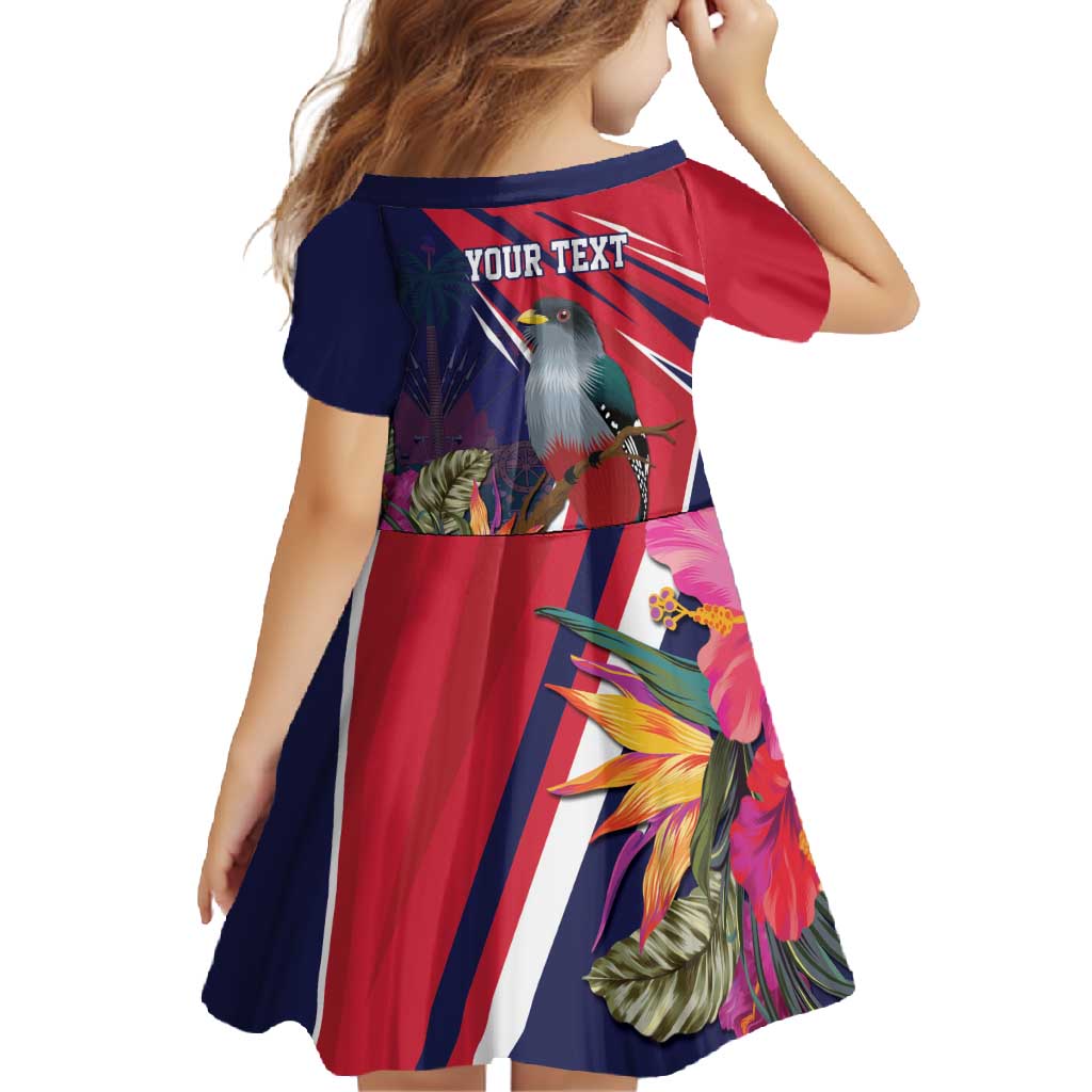 Haiti Personalized Family Matching Summer Maxi Dress and Hawaiian Shirt Hispaniolan Trogon Tropical Vibes