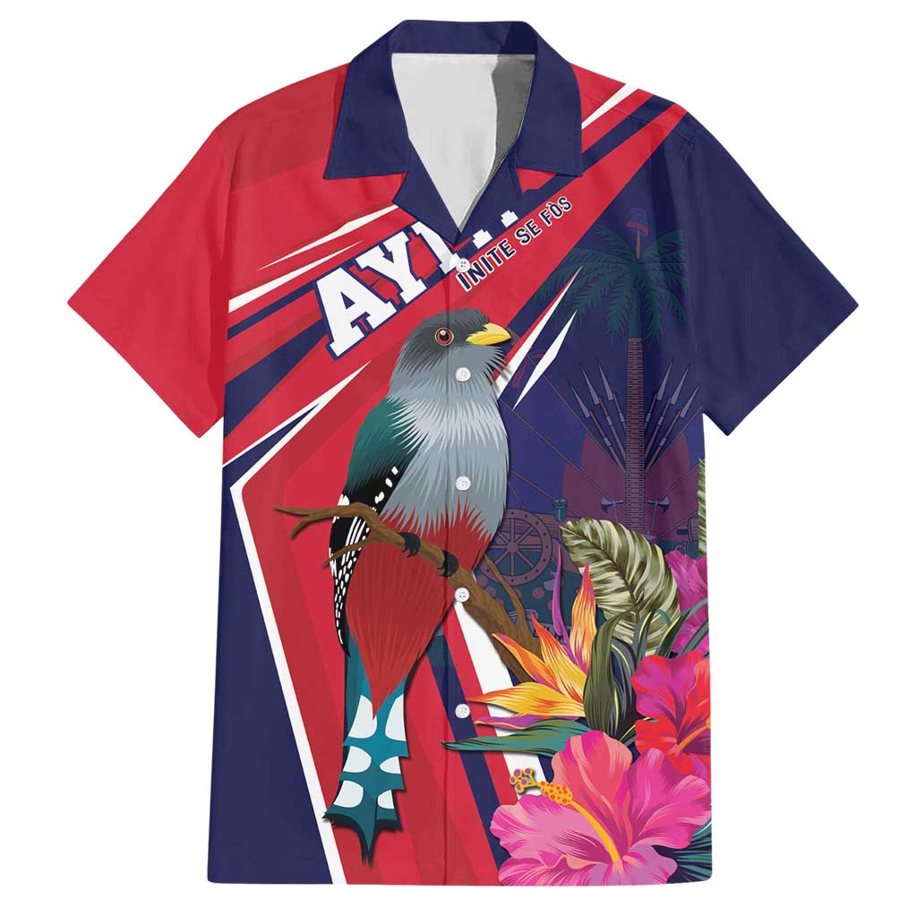 Haiti Personalized Hawaiian Shirt Hispaniolan Trogon Tropical Vibes