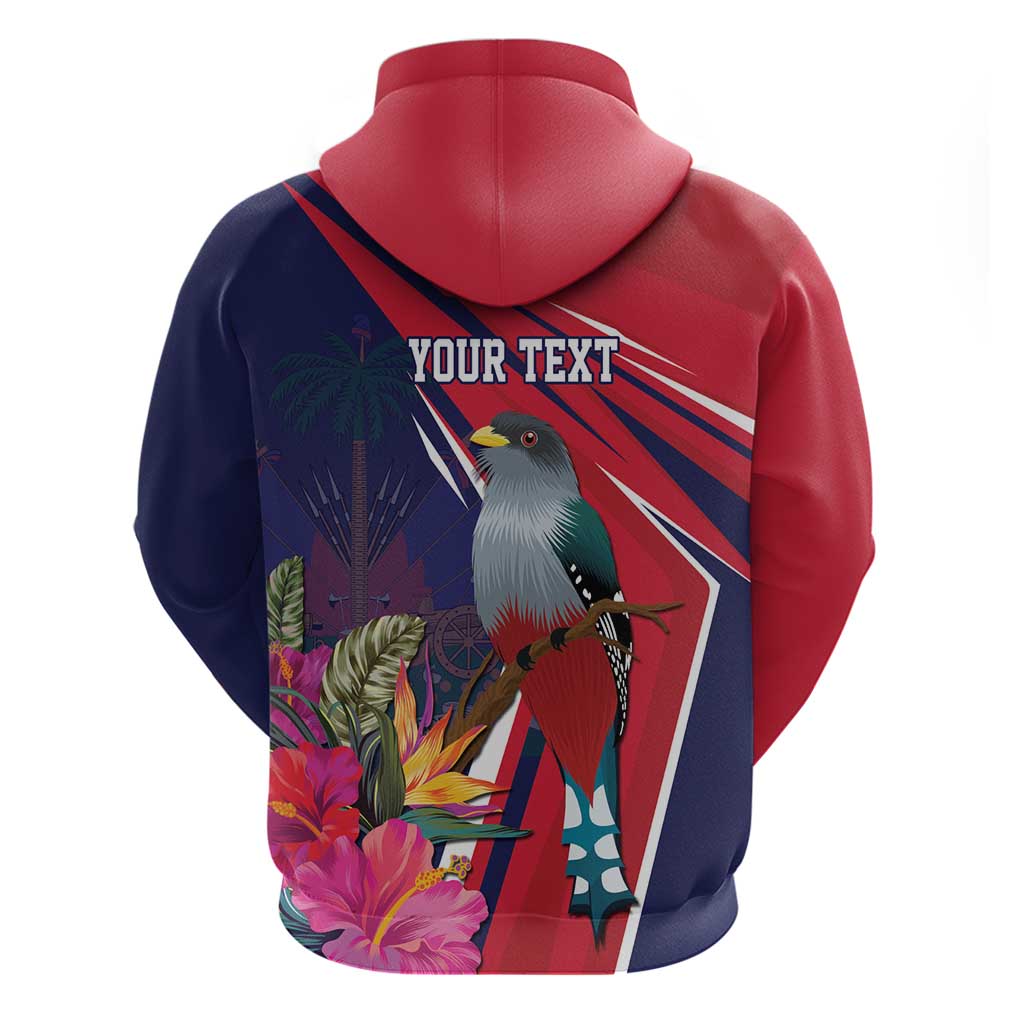 Haiti Personalized Hoodie Hispaniolan Trogon Tropical Vibes